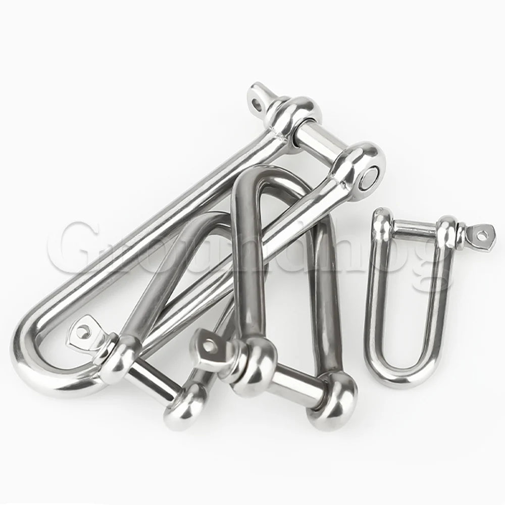 Lange D-Bügel-Lastklemme Edelstahl 304 M4–M16 für Ketten und Drahtseil