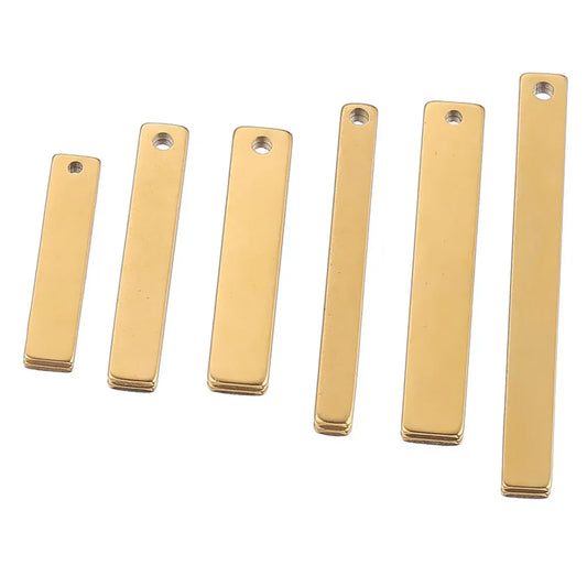 20 Stück Edelstahl Gold Rechteck Charm Connector für Schmuck DIY