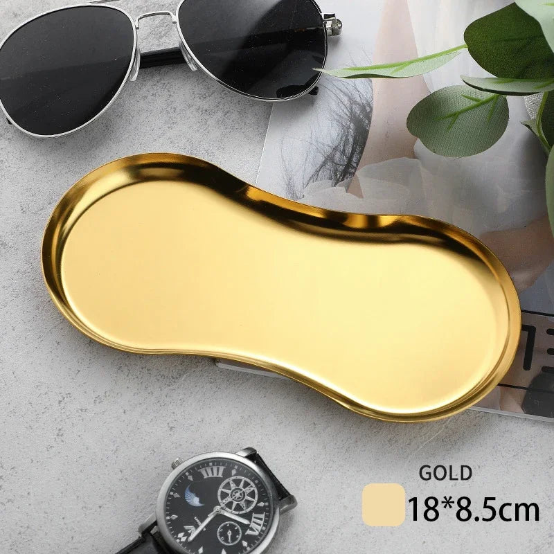 Edelstahl Tablett für Kosmetik und Schmuck – Modern & Praktisch-Yabubest - Home & More