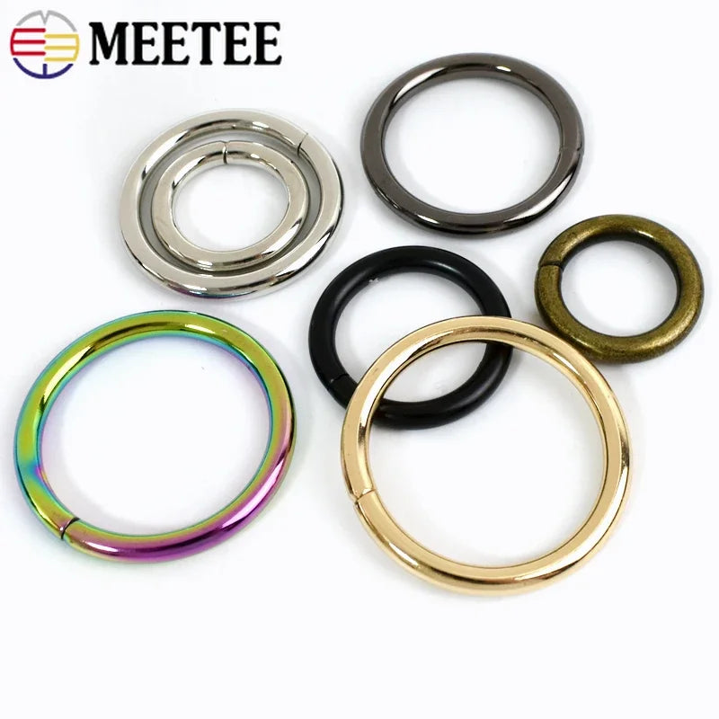 5/10 Stück Metall O-Ring Schnallen 12-50 mm für Taschen Gürtel DIY