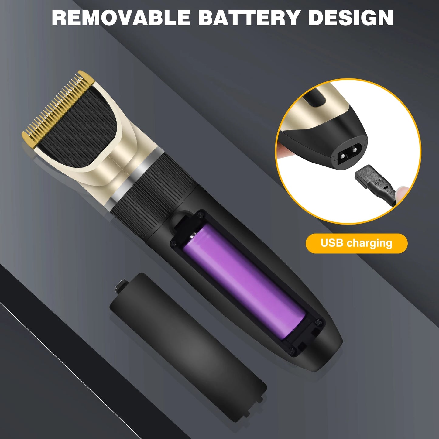 Kabelloser Profi Haarschneider mit Ultraschall Präzisionstrimmer