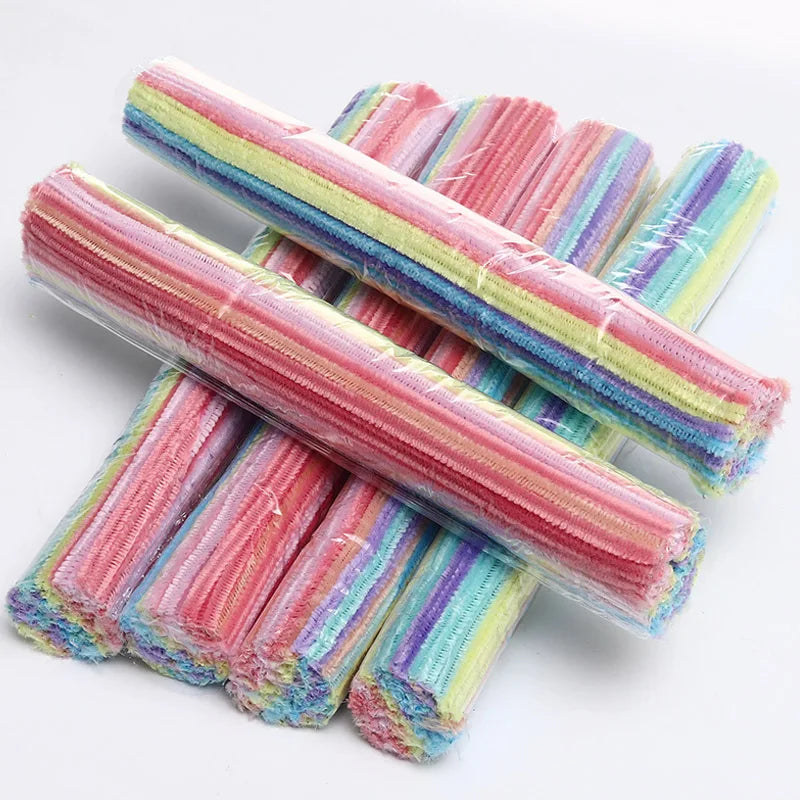 100 Stück Bunte Basteldraht Pfeifenreiniger für DIY und Dekoration