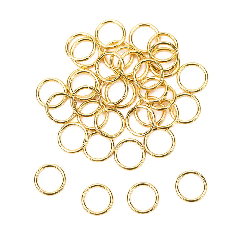 100 Stück Edelstahl offene Biegeringe 3-10 mm Schmuck Verbinder DIY