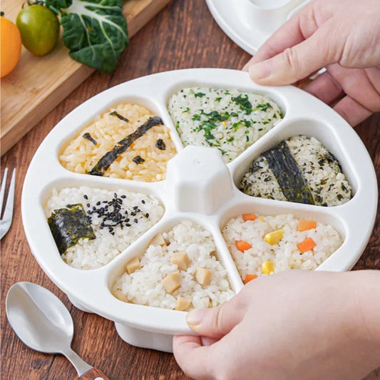 Dreieckige Sushi-Form für 6 Reisbällchen, BPA-frei und spülmaschinenfest