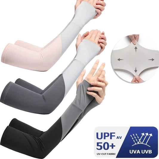 Sommer Armstulpen Damen UV-Sonnenschutz Sport Radfahren Wandern