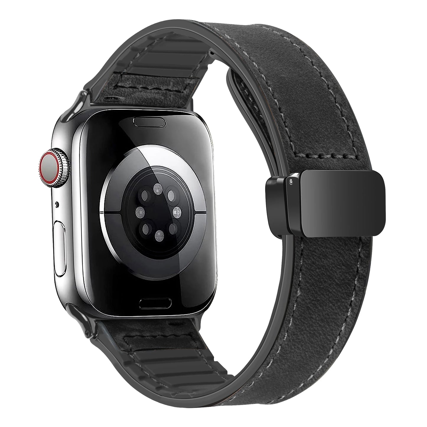Lederarmband für Smartwatch kompatibel mit 40 41 42 44 45 46 49 mm