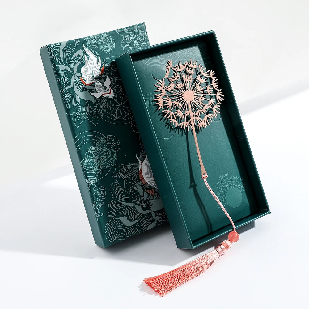 Hohles Messing-Lesezeichen mit Blumenmotiv für Buchliebhaber