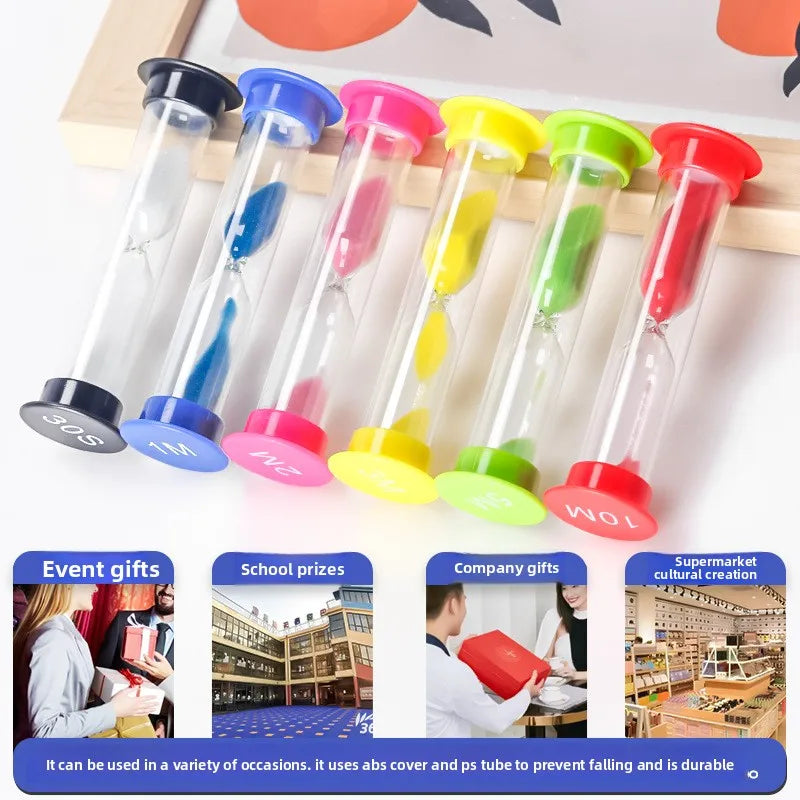 Bunte Mini Sanduhren Set mit verschiedenen Zeitintervallen zur Dekoration