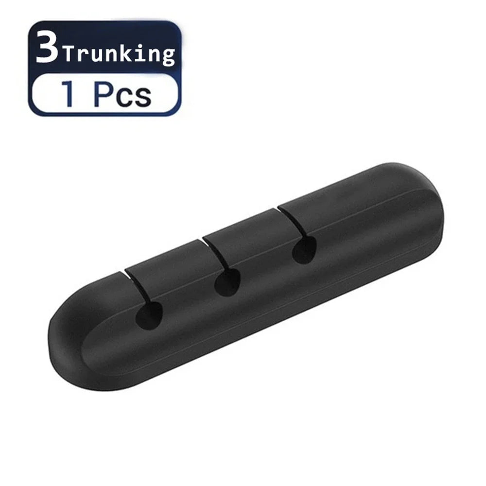 3er-Pack selbstklebende Silikon Kabelclips für USB und Desktop Kabel