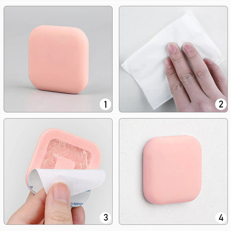 Silikon Türgriff Stoßstange 5x5cm Selbstklebend Schutzpad Weiß Grau Schwarz