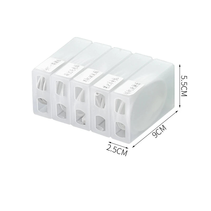 Kleine Kabel Aufbewahrungsbox mit 5 Fächern für Schreibtisch Ordnung