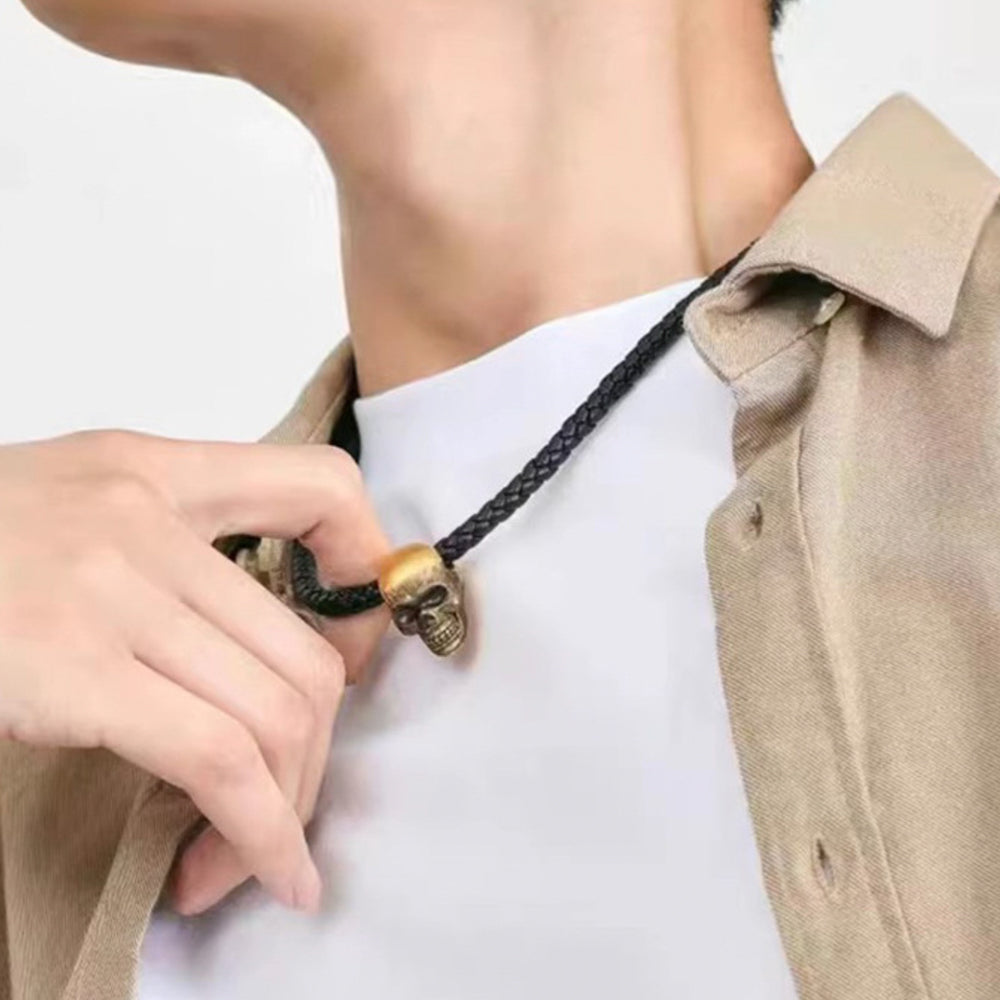 Buntes geflochtenes Echtleder-Armband, 2 Meter, 3-6 mm-Yabubest - Home & More