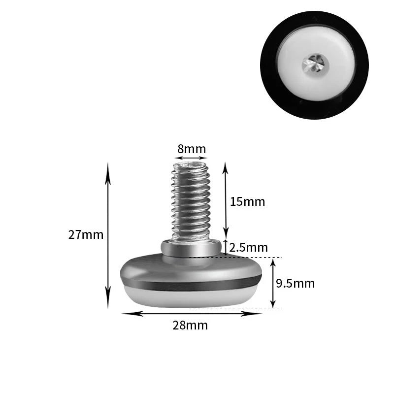 Edelstahl Möbelfüße verstellbar Nylon Nivellierfüße für Möbel stabil