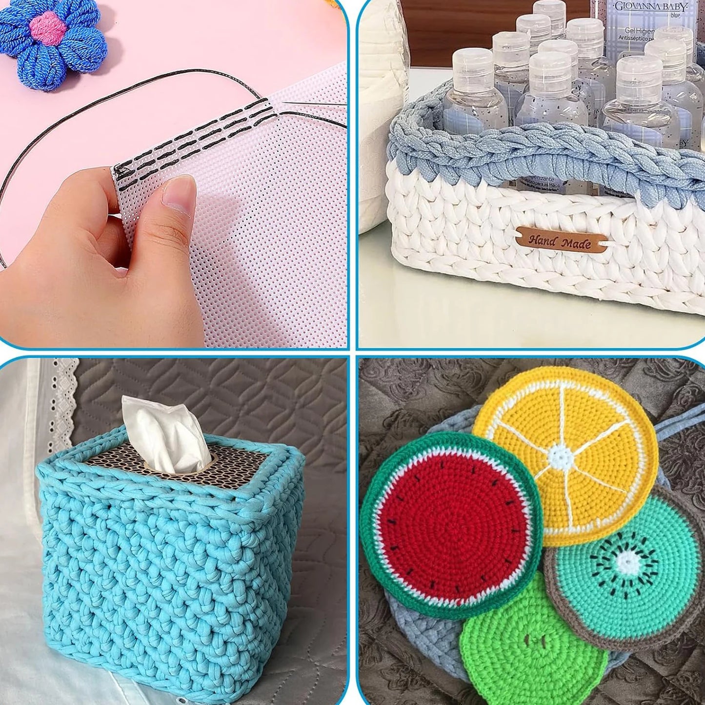 Kunststoff Leinwandmit Ösen für DIY Stickerei und Handarbeit