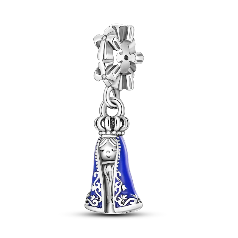 925 Sterling Silber Charm mit rosa Schmetterling - leuchtenden Glühwürmchen
