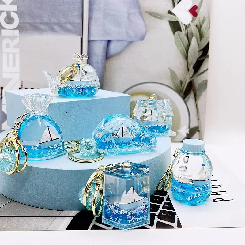 Schwimmender Ozean Wal Segelboot Schlüsselanhänger Hängedeko für Kinder