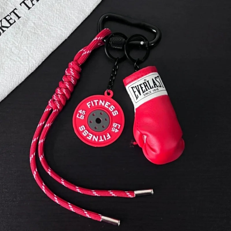 Moderner 2 teiliger Leder Schlüsselanhänger Sport Design