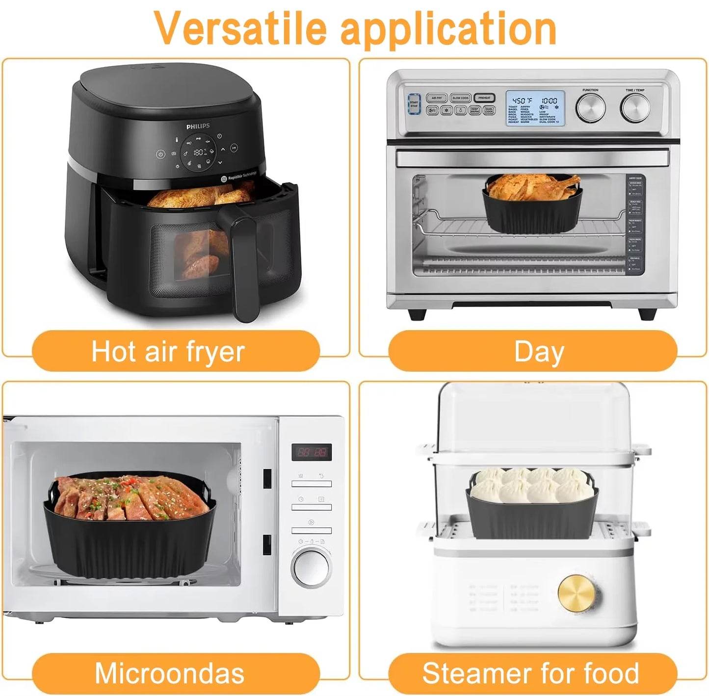 Silikon Backform und Grillgestell für Luftfritteusen 6 bis 6 4 Liter