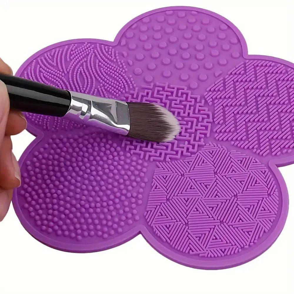Silikon Reinigungsmatte für Make up Pinsel Blumenform mit Saugnapf-Yabubest - Home & More