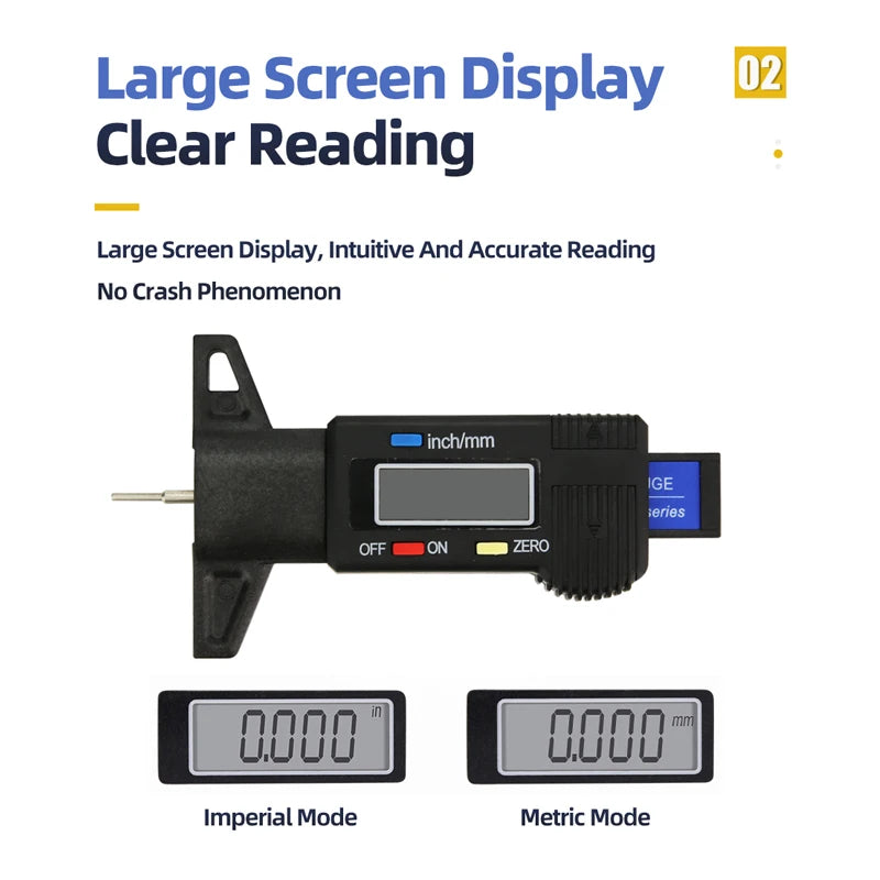 Digitale Reifentiefenmessgerät für Auto Reifen Profiltiefe Messwerkzeug