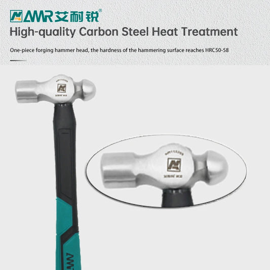 Kugelhammer mit geschmiedetem Chrom-Vanadium Stahlkopf und Glasfasergriff