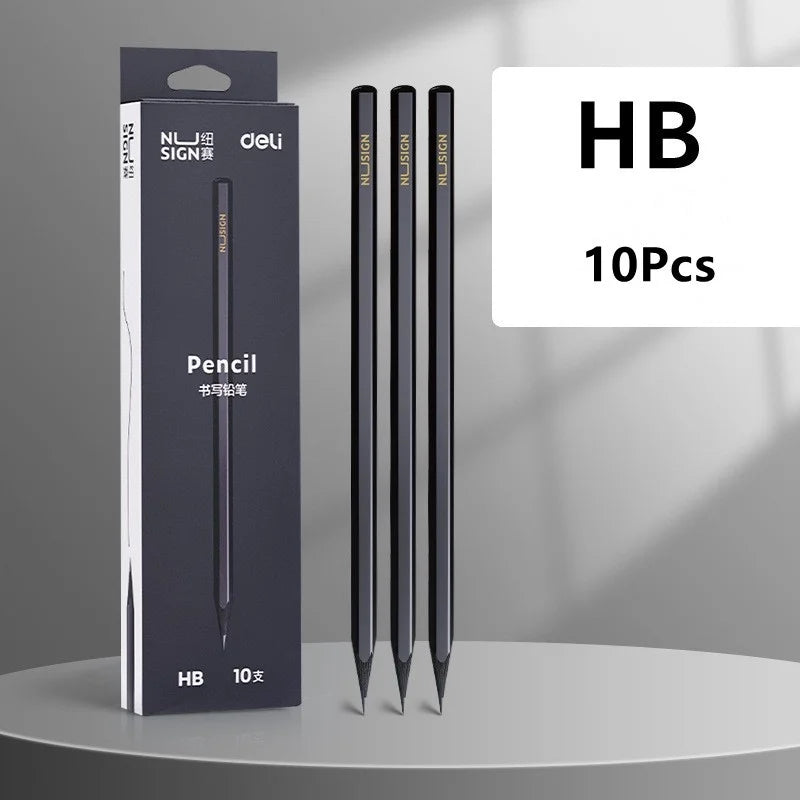 Schwarzes Holz Graphit Bleistift Set HB 2B Mine 10 Stk Büro Schreiben Malen