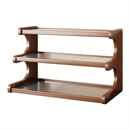 Mehrstufiges Holz Aufbewahrungsregal für Küchenutensilien