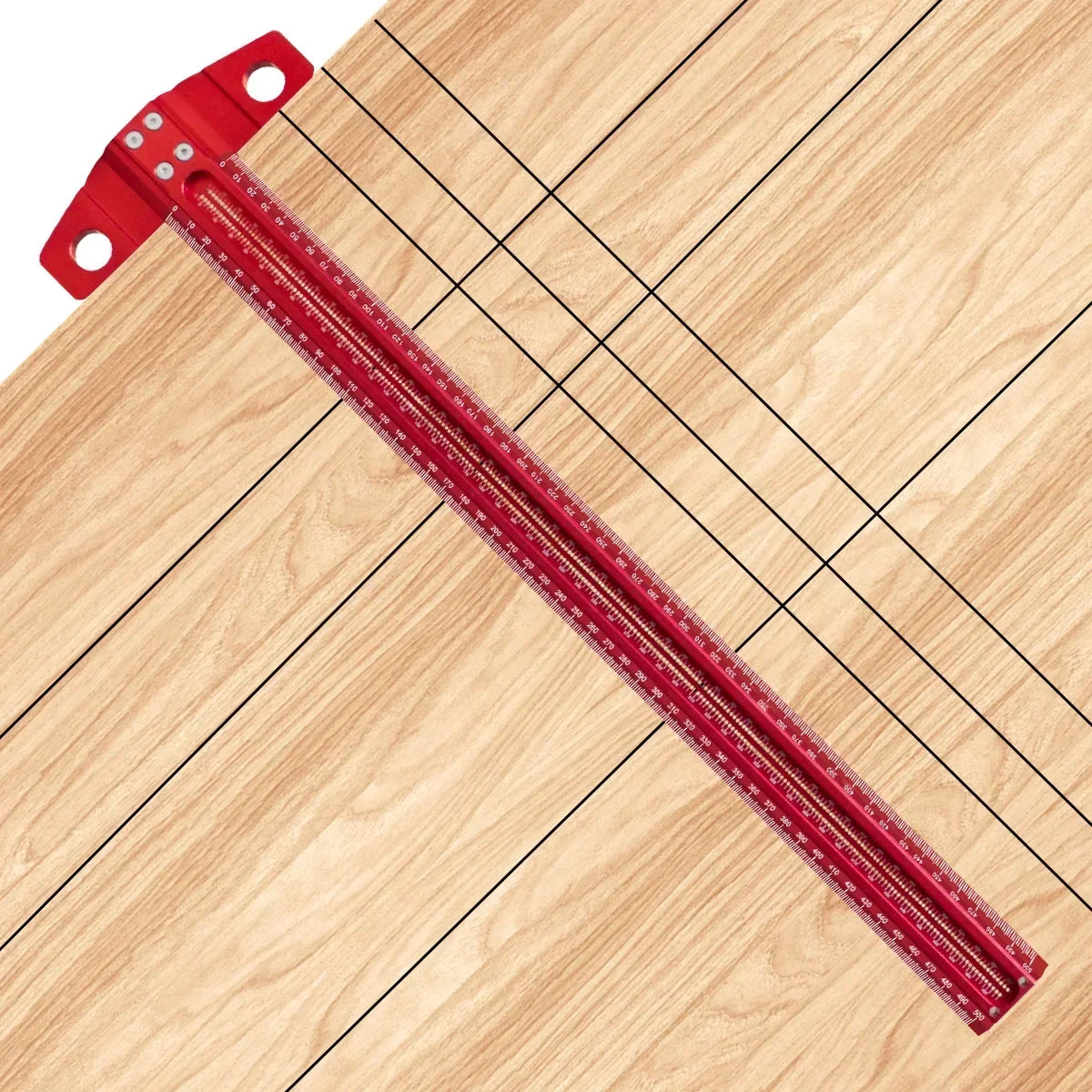 Präzisionsmarkierungs T-Lineal aus Aluminium für Holzbearbeitung  Messwerkzeug