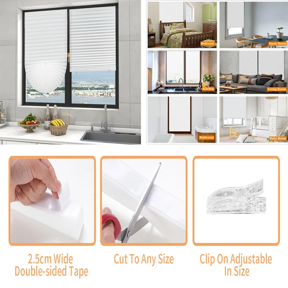 Kabellose Plissee-Fensterjalousien für effektive Lichtfilterung