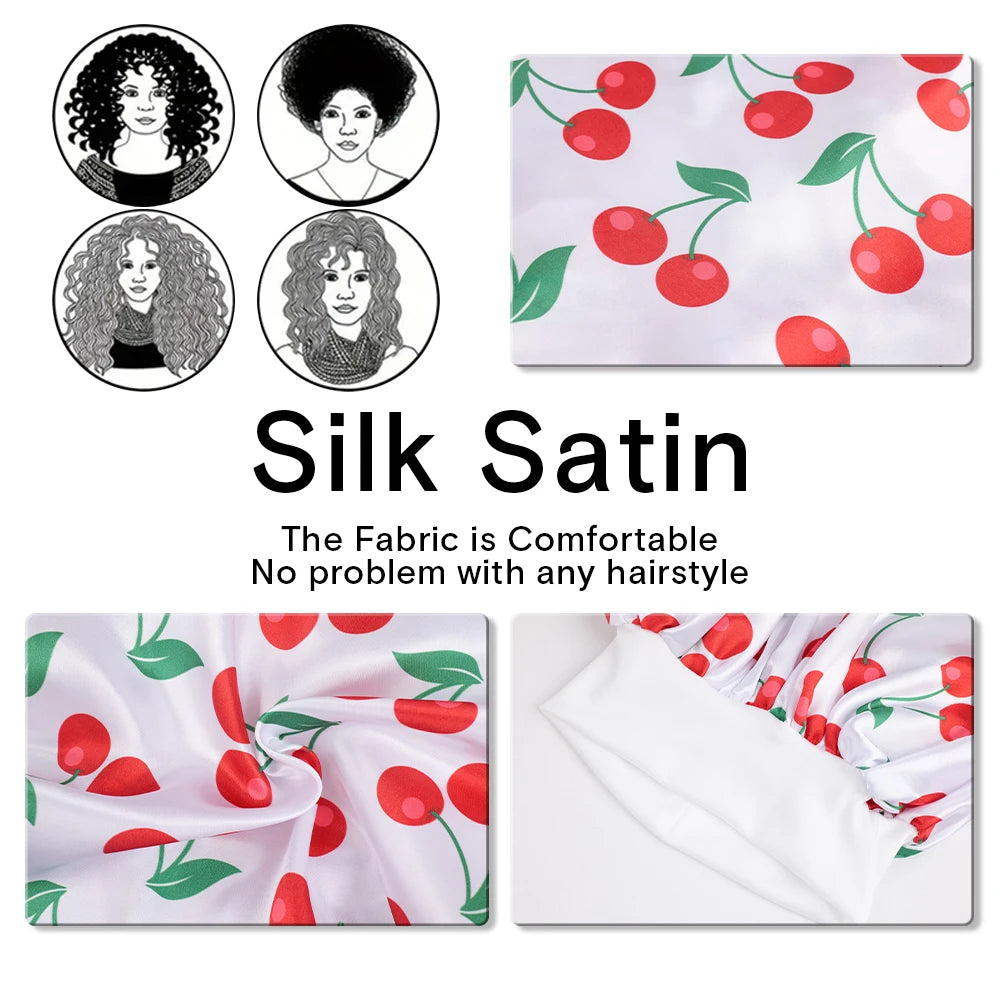 Atmungsaktive Schlafmütze mit Frucht und Tiermotiv für alle Haartypen