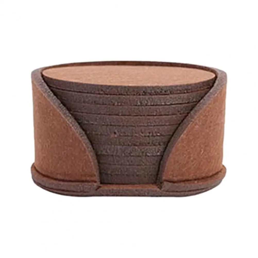 10er Set runde Filz-Untersetzer mit Wärmeisolierung und Antirutschfunktion