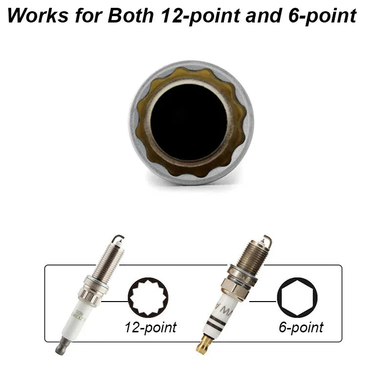 Magnetischer 14mm 16mm Zündkerzen-Steckschlüssel mit 360° Drehfunktion
