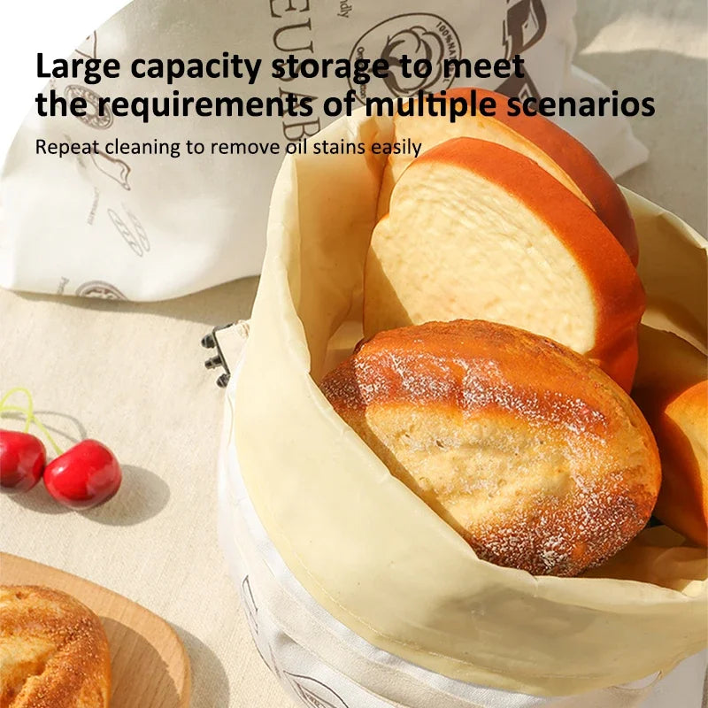 Wiederverwendbare Brotbeutel aus Bienenwachs Baumwolle mit Schnal