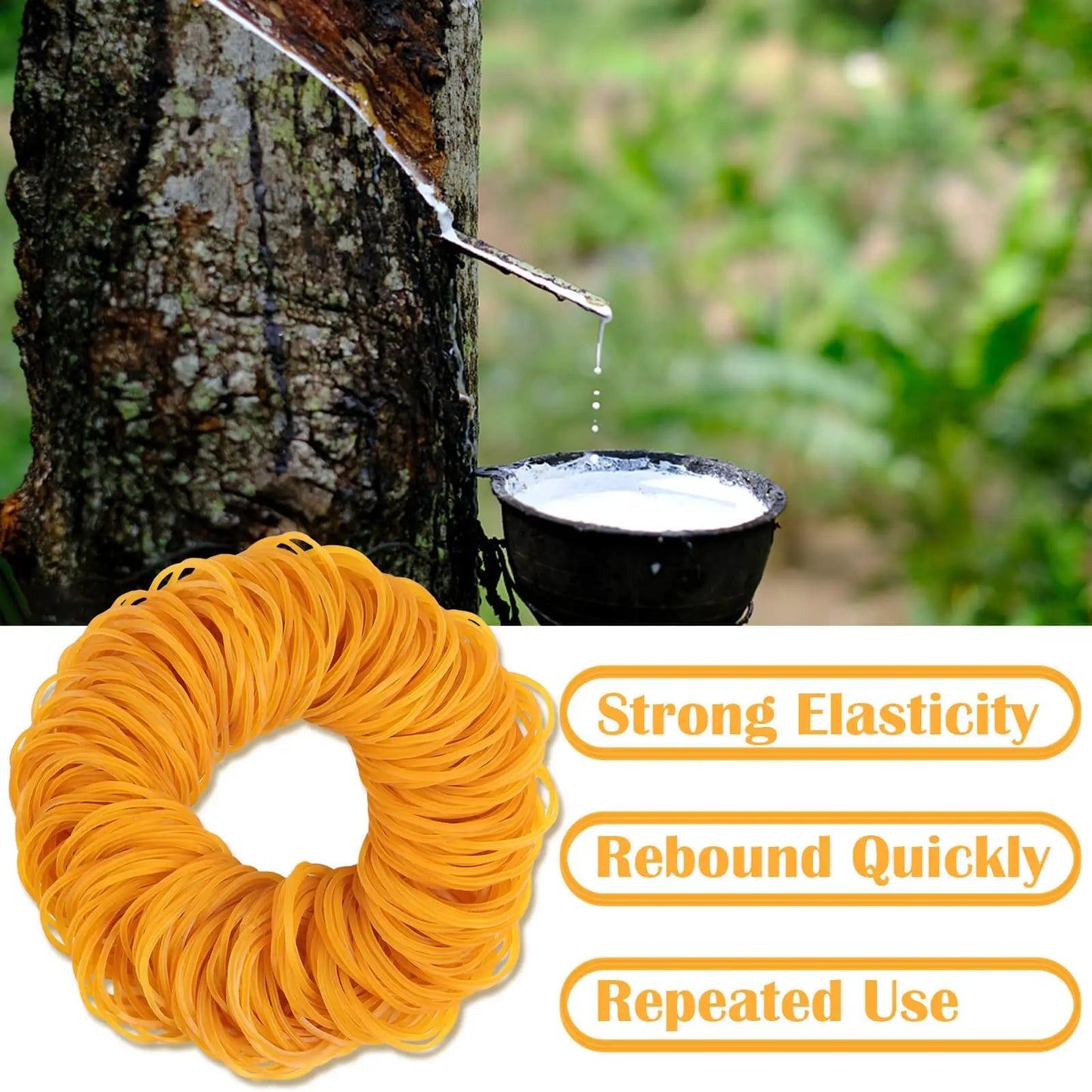 Gelbe Gummibänder 40mm elastisch für Büro und Verpackung