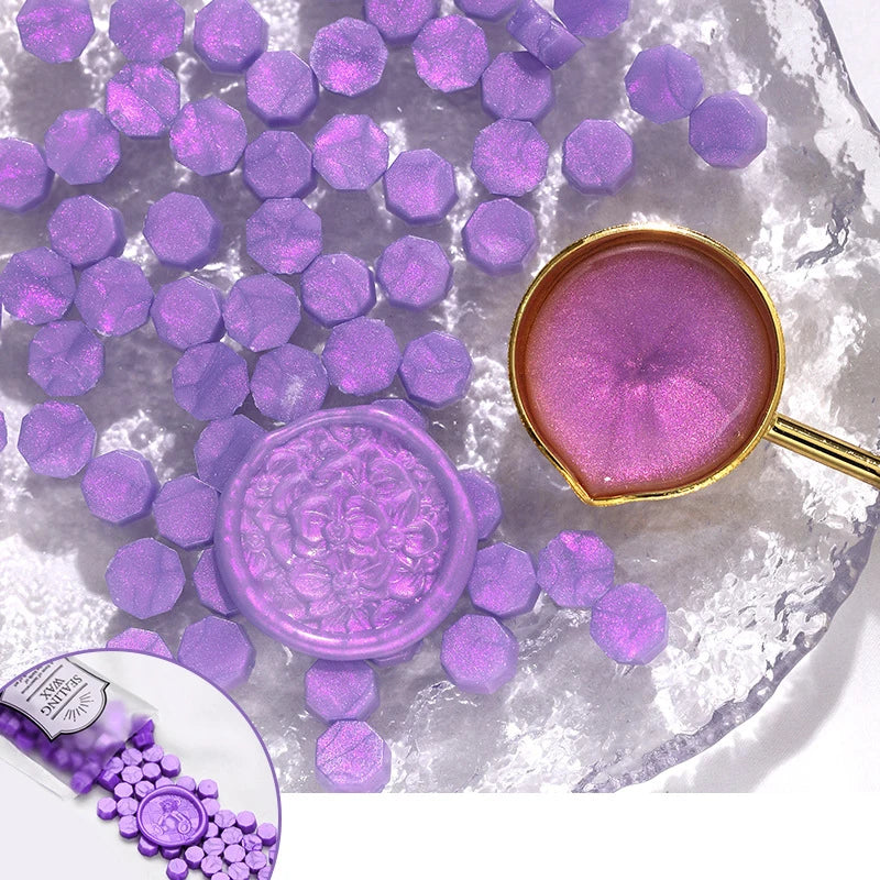 100 Glitzer Wachsperlen für stilvolle Siegel DIY Dekoration