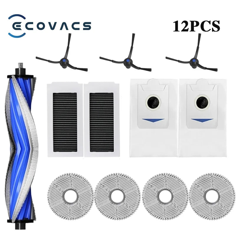 ECOVACS X5 OMNI Ersatzteile Set: Staubbeutel, Bürsten, Filter, Mopp