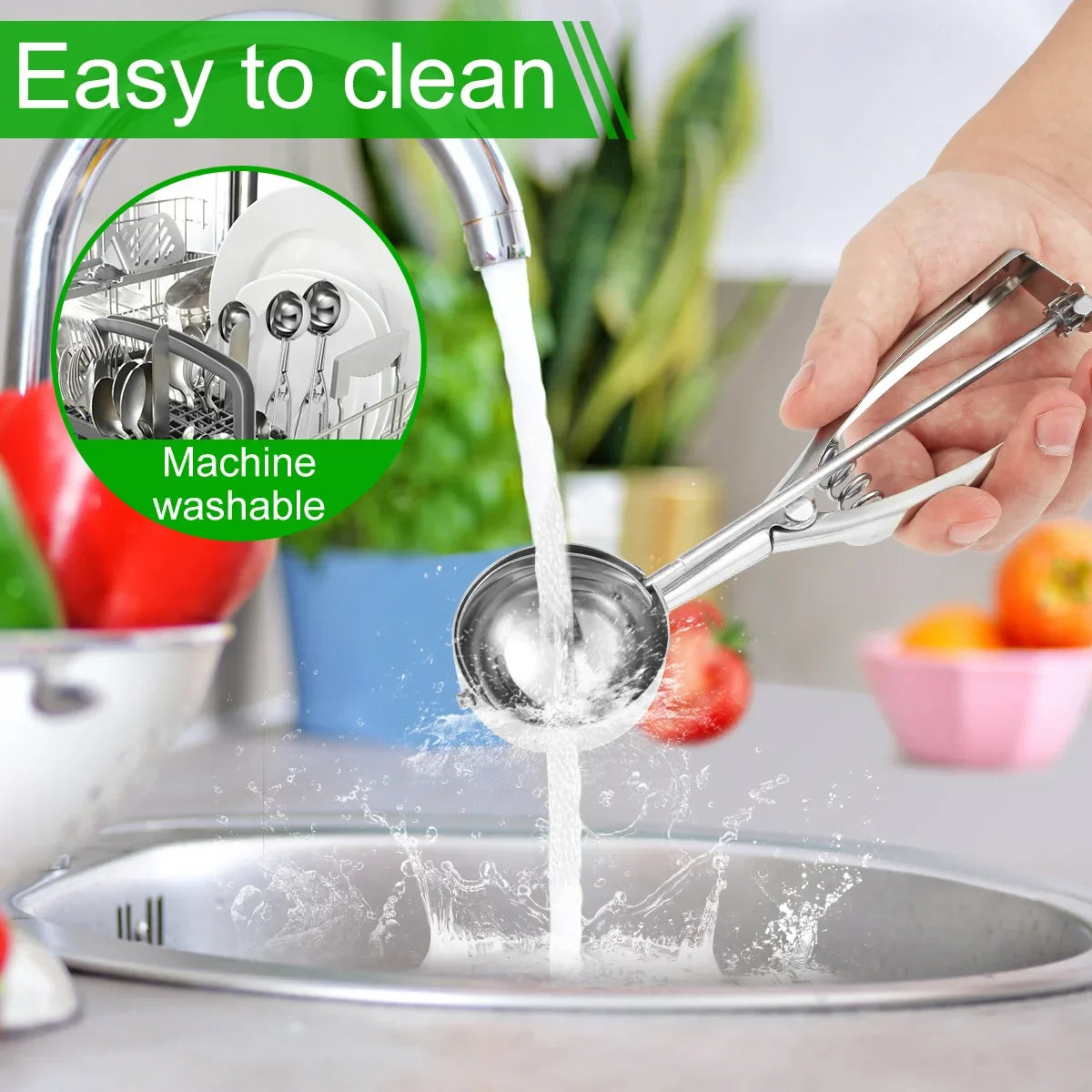 Multifunktionales 3 teiliges Eisschaufel Set aus Edelstahl