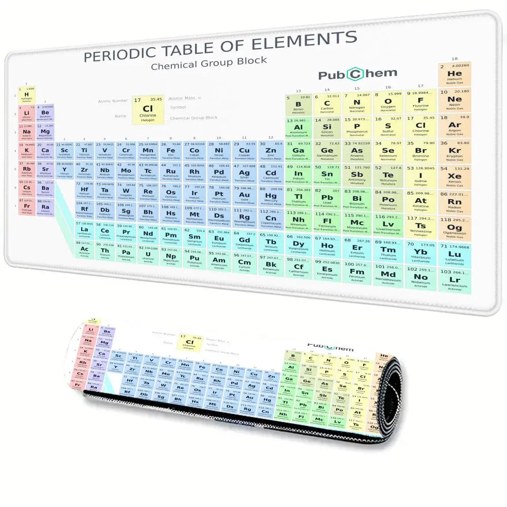 Periodensystem Elemente Mauspad XXL Gaming Zubehör-Yabubest - Home & More