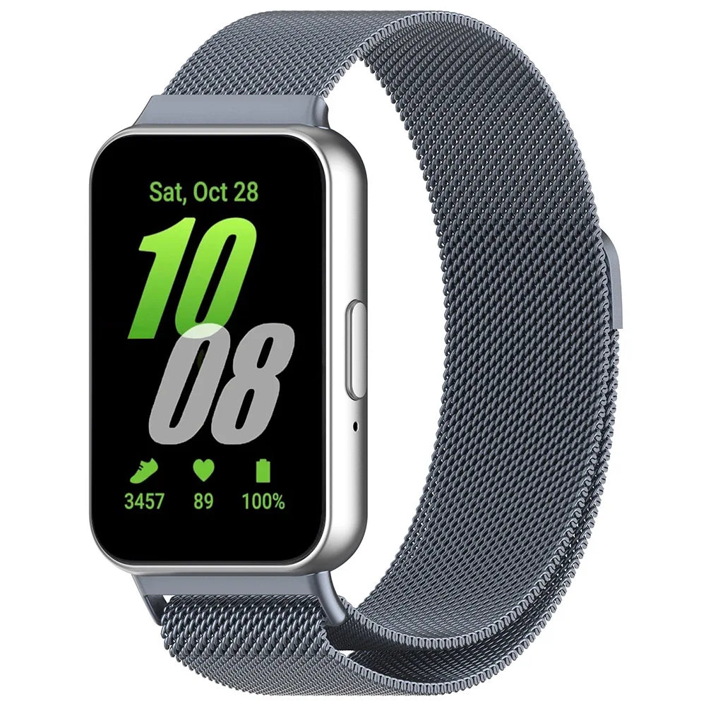 Milanese Loop Edelstahl Armband für Samsung Galaxy Fit 3 Unisex