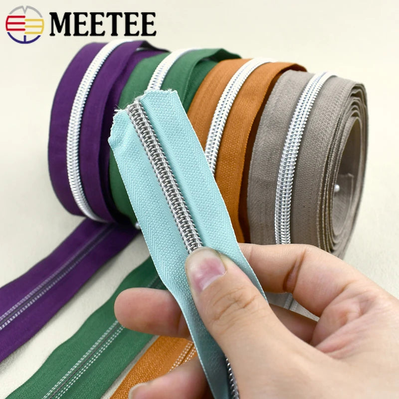 Nylon Reißverschluss Band Nr 5 Meterware für Taschen Kleidung DIY