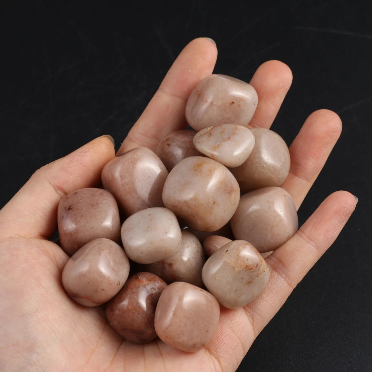 10er Set Polierte Natursteine für Heim und Aquarium