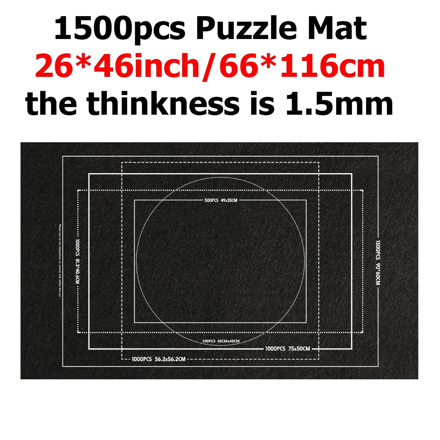 Puzzle Lagerung Matte als rutschfeste Decke für 1500-3000 Teile