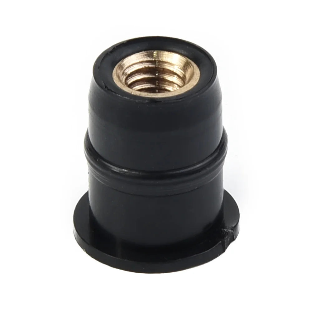 10er Set M5 5mm Gummi Muttern für Motorrad Windschutzscheiben Befestigung