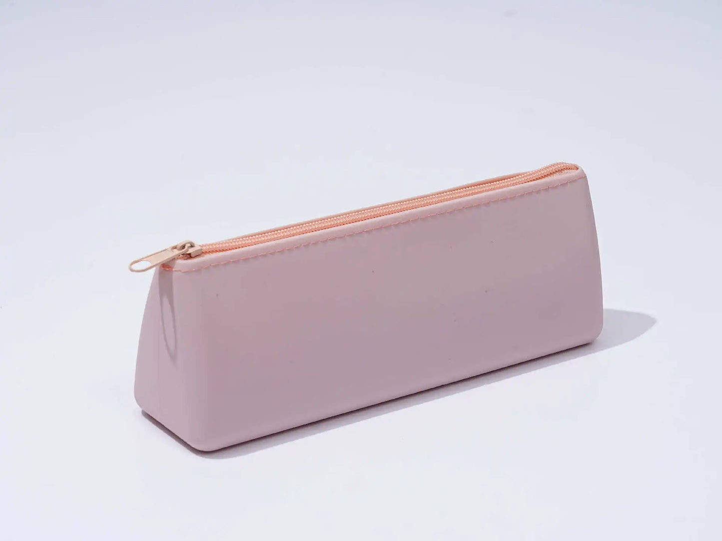 Einfarbige Silikon Federmäppchen mit großem Fassungsvermögen und Reißverschluss