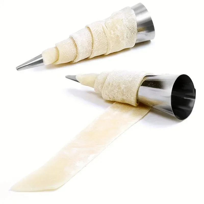 Edelstahl Kuchenwerkzeug Set mit 5 Formen für Croissant und Pfannkuchen