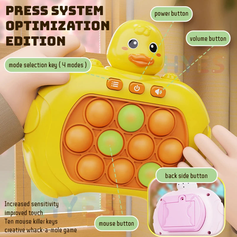 Quick Push Bubble Game mit Licht - Sound für Kinder - Erwachsene Stressabbau