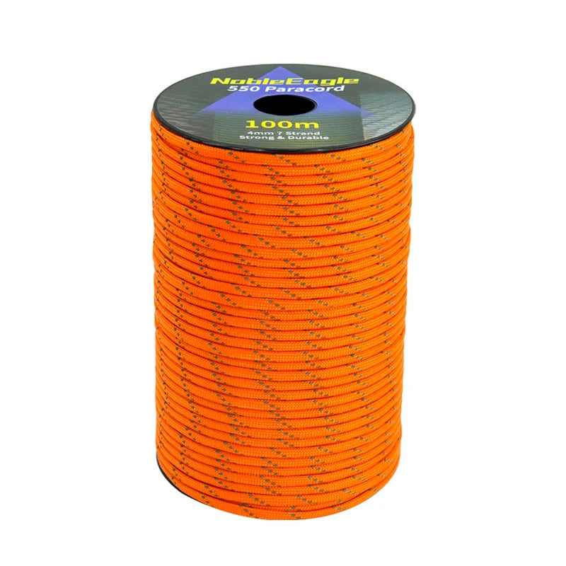 Reflektierendes 7-Strang Paracord 4mm 550LB Fallschirmseil für Outdoor
