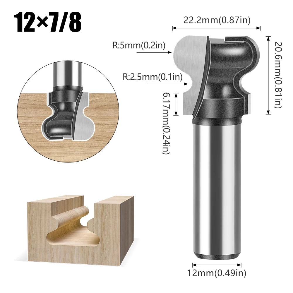 12mm Schaft Zwei Arc Nagel Clipper Router Bit für präzises Fräsen