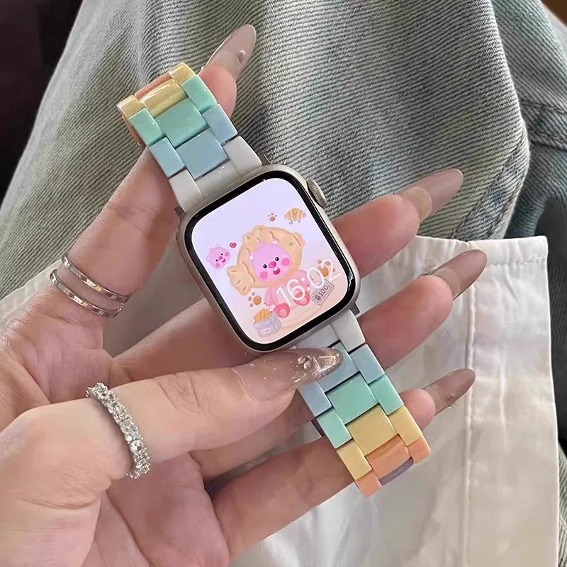Laser-transparentes Acrylarmband mit Faltschließe für Smartwatches