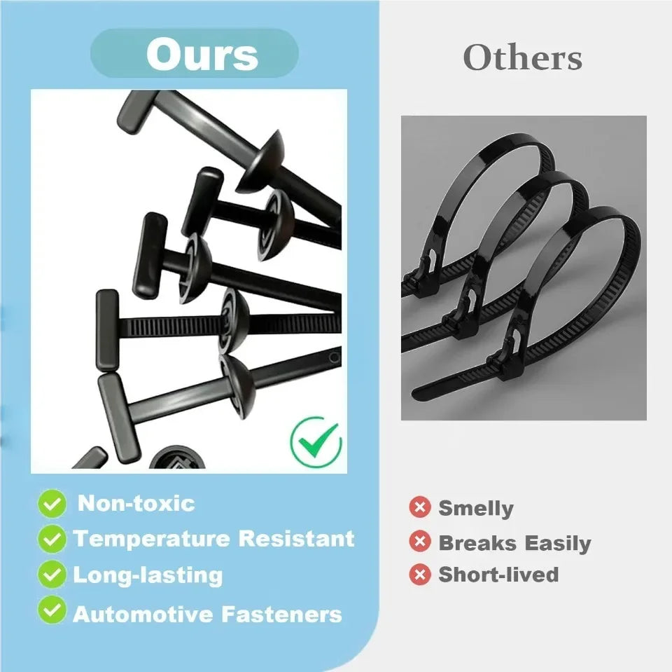 Universal Nylon Kabelbinder Schnalle Auto Verschluss Schraube Ersatz Clip Auto Kotflügel Stamm Motor Schutz Panel Draht Management Sicher-Yabubest - Home & More